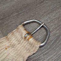 29 Nylon String Cinch, 2x D Rings *gc/fair, BENT Pin, rusty, hairy, stains, frays, rubs/scrapes
