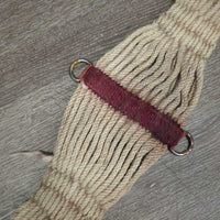 29 Nylon String Cinch, 2x D Rings *gc/fair, BENT Pin, rusty, hairy, stains, frays, rubs/scrapes

