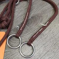 Thin Soft Nylon Rope Halter Side Pull, 4 rings *vgc, mnr rust, threads, residue
