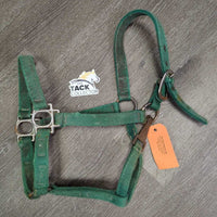 v.Thick Nylon Halter, spring snap *gc/fair, rusty, frayed/torn edges & holes, stains
