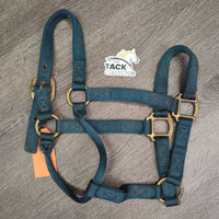 Thick Nylon Halter *gc, rubs, frays, older, stains, dirt, pulls, hole frays
