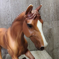 Vintage "Commander Riker" Braided Cantering Gelding *gc, v.scuffed, rubbed, scratched, chipped ear
