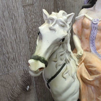 "The Natelia Collection" Horse & Girl Statue *vgc, dirt, dust
