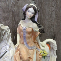 "The Natelia Collection" Horse & Girl Statue *vgc, dirt, dust
