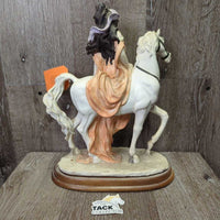 "The Natelia Collection" Horse & Girl Statue *vgc, dirt, dust
