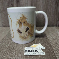 "Are You Sure..." Ceramic Mug *gc, faded, stains, scuffs
