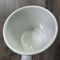 "Are You Sure..." Ceramic Mug *gc, faded, stains, scuffs
