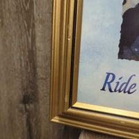 "Ride the Wind" Print, Wood Frame *gc, mnr dings, scrapes & scratches, taped back
