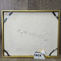 "Water Crossing" Print, Matted, Metal Frame *vgc, dirty, scratches, torn back
