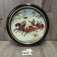 Village Life of Russia Collection: Vintage "Winter Sleigh Ride" (Winter Troika) by Natalya Leonova *vgc, scratches
