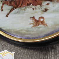Village Life of Russia Collection: Vintage "Winter Sleigh Ride" (Winter Troika) by Natalya Leonova *vgc, scratches
