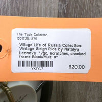 Village Life of Russia Collection: Vintage Sleigh Ride by Natalya Leonova *vgc, scratches, cracked frame
