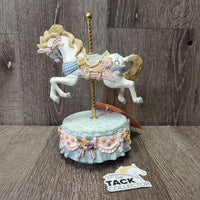 Carousel Musical Horse *gc, wobbly/loose base, works-ish
