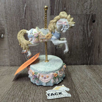 Carousel Musical Horse *gc, wobbly/loose base, works-ish
