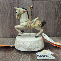 Carousel Musical Horse *gc, works, BASE NOT ATTACHED, dusty
