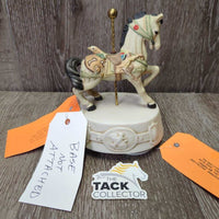 Carousel Musical Horse *gc, works, BASE NOT ATTACHED, dusty

