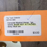Carousel Musical Horse *gc, works, BASE NOT ATTACHED, dusty

