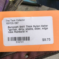 Stiff Thick Nylon Halter *gc/fair, dirty, stains, older, edge rubs
