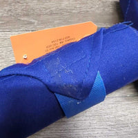 4 Stretchy Nylon Leg Wraps *gc, clean, stains, edges: linty, frays & rubs, hairy velcro, mnr unstitched seam
