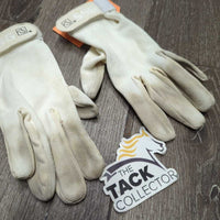 Cloth Riding Gloves *gc/fair, curled fingers, v.stained, dingy, discolored
