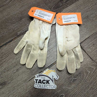 Cloth Riding Gloves *gc/fair, curled fingers, v.stained, dingy, discolored
