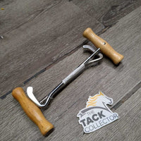 2 Boot Pulls, Wood Handles *vgc, mnr mismatched & rubs
