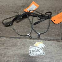 Pr POW Spurs, Leather Spur Straps *gc, scuffs, rubs, peeled/bubbled ends, residue, film, faded
