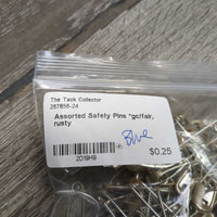 Assorted Safety Pins *gc/fair, rusty
