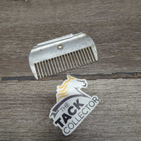 Wide Metal Mane Comb *gc, stains, older, oxidized
