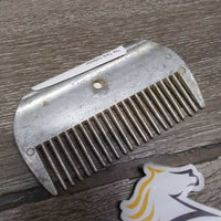 Wide Metal Mane Comb *gc, stains, older, oxidized
