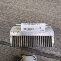 Wide Metal Mane Comb *gc, stains, older, oxidized
