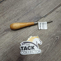 Braiding Pull Through, Wood Handle *gc, clean, mnr rust, faded/peeled & stains
