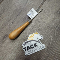 Braiding Pull Through, Wood Handle *gc, clean, mnr rust, faded/peeled & stains
