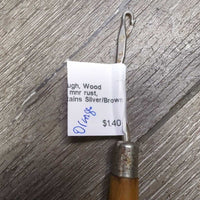 Braiding Pull Through, Wood Handle *gc, clean, mnr rust, faded/peeled & stains
