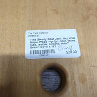 "The Steady Boot Jack" Hvy Wide Maple Wood *vgc/gc, clean, stains, rubs, residue, scrapes, older?
