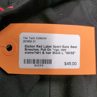 Euro Seat Breeches, Pull On *vgc, mnr stains?dirt & hair
