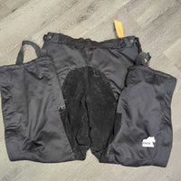 Hvy Winter Riding Pants, 2 elastics *gc/fair, rubbed, thin & peeling seat, faded, rubs, pills, stretched foot & waist elastics, older
