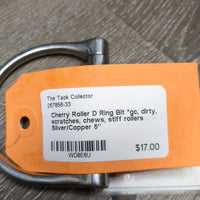 Cherry Roller D Ring Bit *gc, dirty, scratches, chews, stiff rollers
