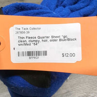 Thin Fleece Quarter Sheet *gc, clean, clumpy, hair, older
