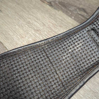 Neoprene Short - Dressage Girth, 2x Els *gc/fair, clean & residue, torn/unstitched keepers, stretched els, frays, hairy seams, cracked lining
