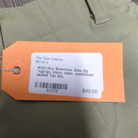 Hvy Breeches, Side Zip *vgc/gc, clean, older, unstitched seams
