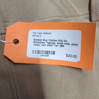 Hvy Cotton Pull On Breeches *vgc/gc, small hole, older, clean, mnr stain
