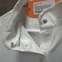 SS Show Shirt, 1/4 Snap Up, Snap Collar, hvy mesh sides *vgc, clean, mnr rubs & stains, older
