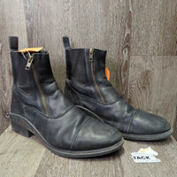 Paddock Boots, 2x Zips *gc, clean, v.dented & folded toes, holey inside heels

