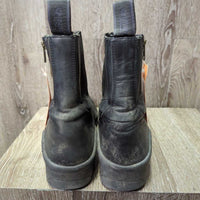 Paddock Boots, 2x Zips *gc, clean, v.dented & folded toes, holey inside heels
