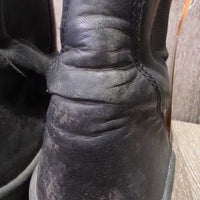 Paddock Boots, 2x Zips *gc, clean, v.dented & folded toes, holey inside heels
