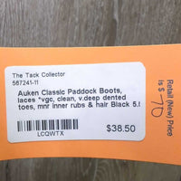 Paddock Boots, laces *vgc, clean, v.deep dented toes, mnr inner rubs & hair
