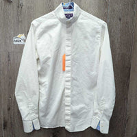 LS Show Shirt *gc, No Collar, seam puckers, older

