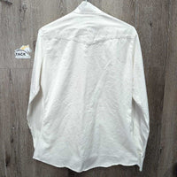 LS Show Shirt *gc, No Collar, seam puckers, older
