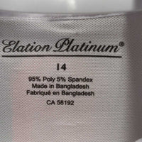 JUNIORS LS Show Shirt, attached snap collar *vgc, older, mnr snags, stains, puckers
